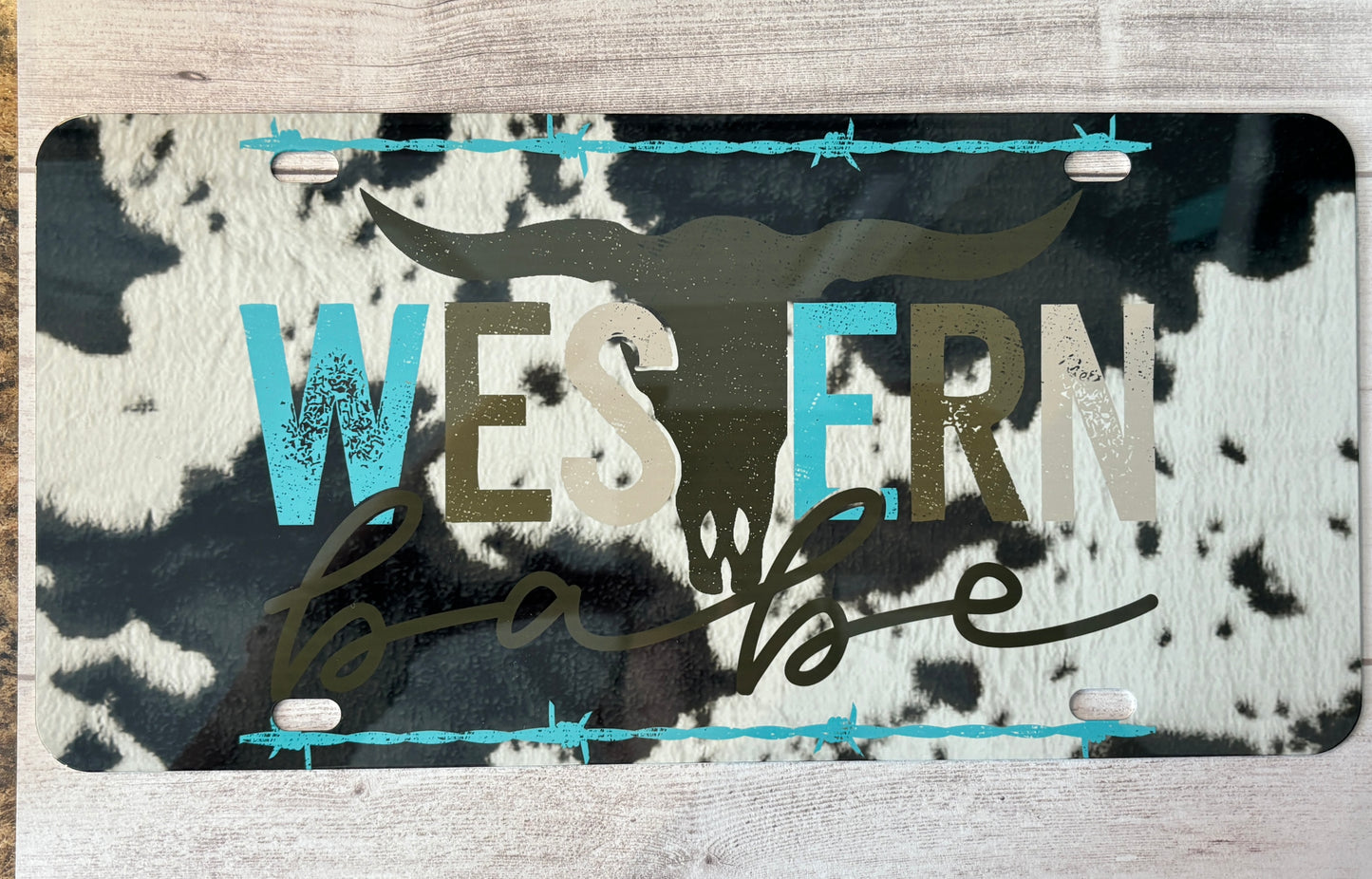 Western Babe License Plate