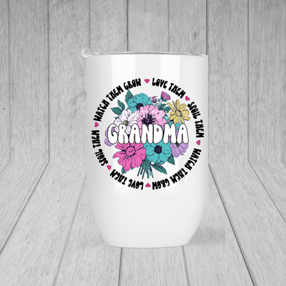 Grandma Bright Floral Lil' Tumbler