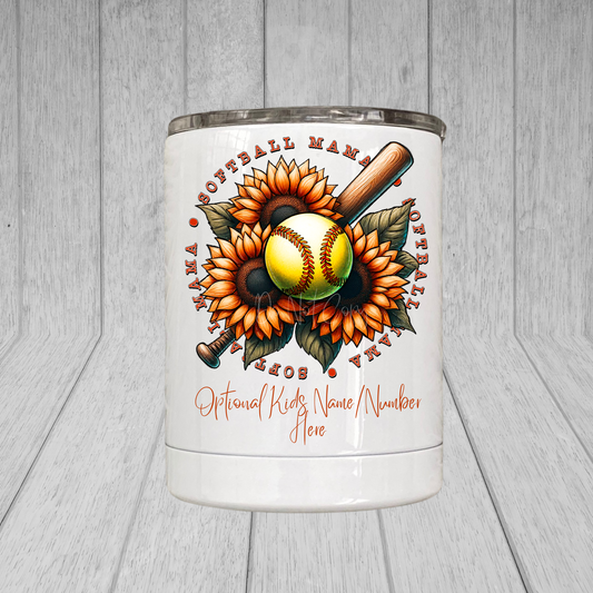 Softball Mama Sunflower Lil' Tumbler