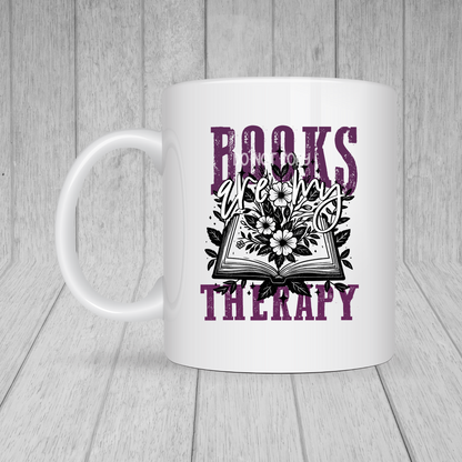 Books are my therapy MUG