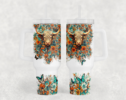 Highland Cow BIG Tumbler with Handle