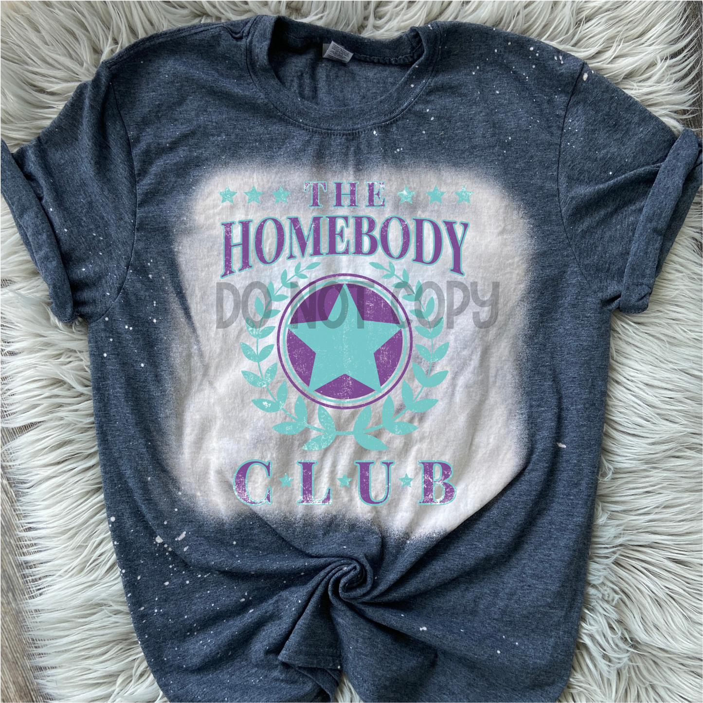 The Homebody Club Bleached Distressed Tee Shirt