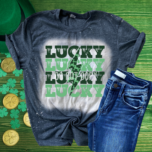 LUCKY Bolt Bleached Distressed Tee Shirt