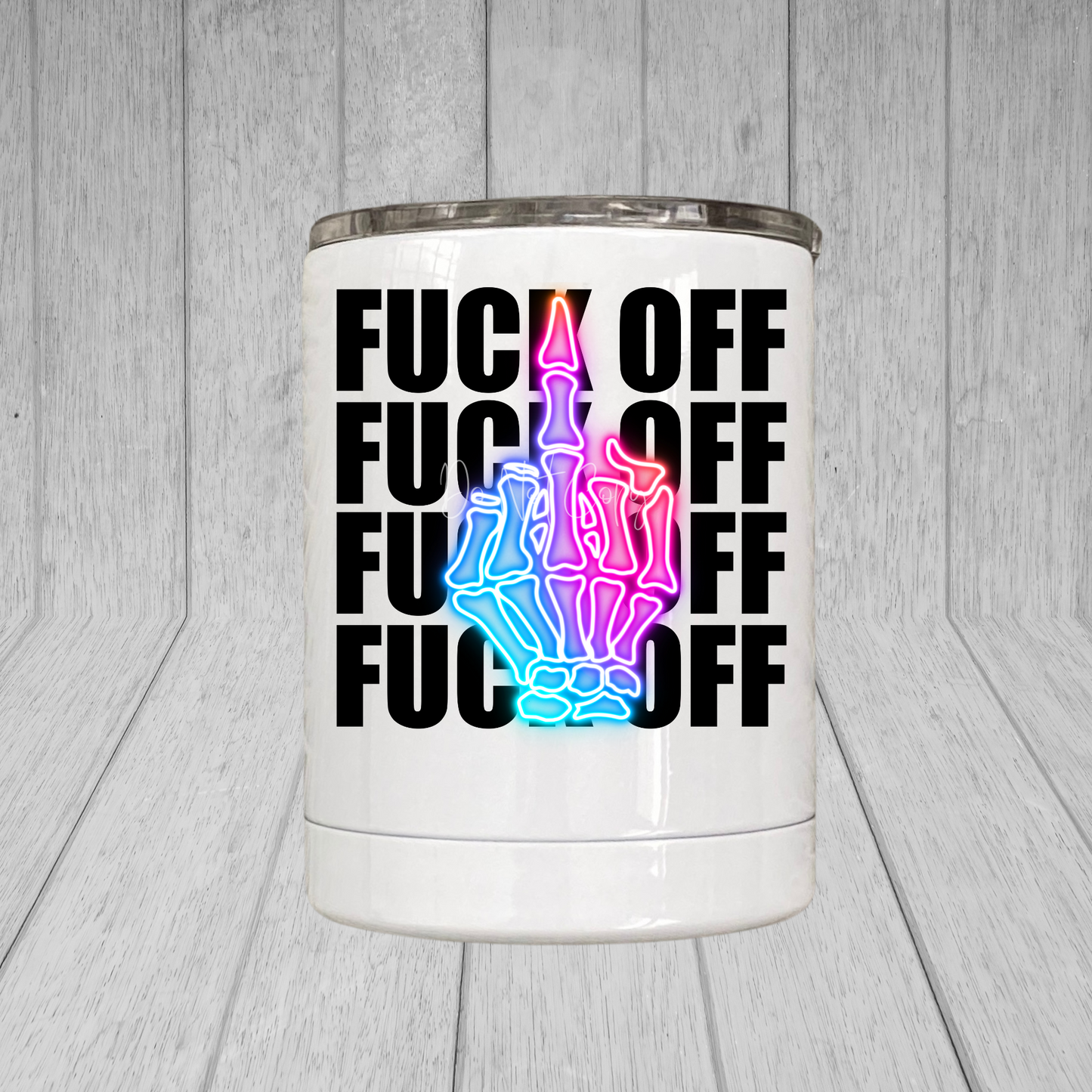 Fuck Off Neon Middle Finger Lil' Tumbler
