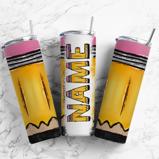 Pencil Personalized Tumbler