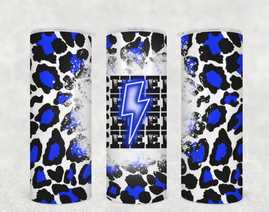 CHEER BLUE LEOPARD Tumbler