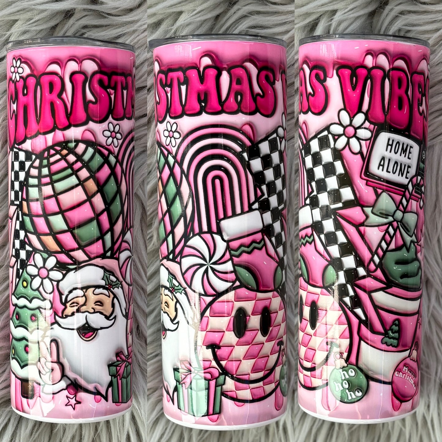 Christmas Vibes inflated Tumbler