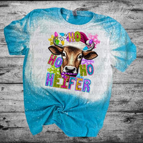 Ho Ho Heifer Blue Tee