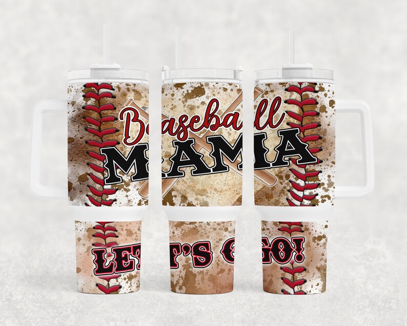 Baseball Mama BIG Tumbler with Handle