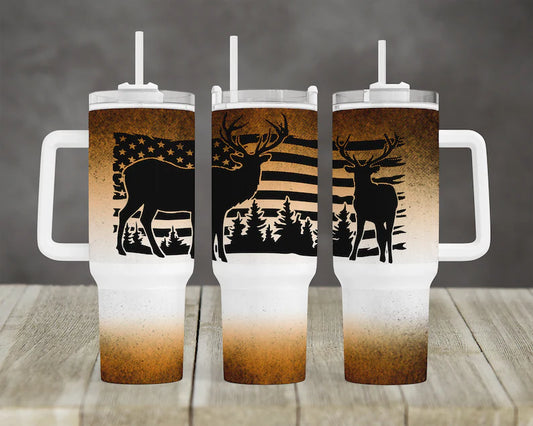 Deer BIG Tumbler with Handle