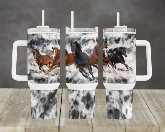 Horses BIG Tumbler with Handle