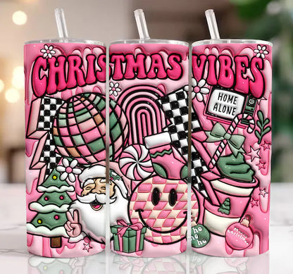 Christmas Vibes inflated Tumbler