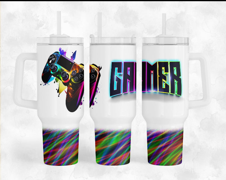 Gamer BIG Tumbler with Handle