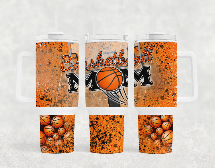 Basketball mom BIG Tumbler with Handle