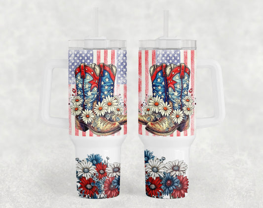 Patriotic Boots 40oz Tumbler