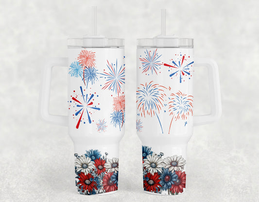 Fireworks BIG Tumbler with Handle