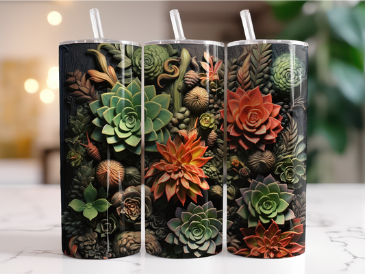 Succulents 3D Tumbler