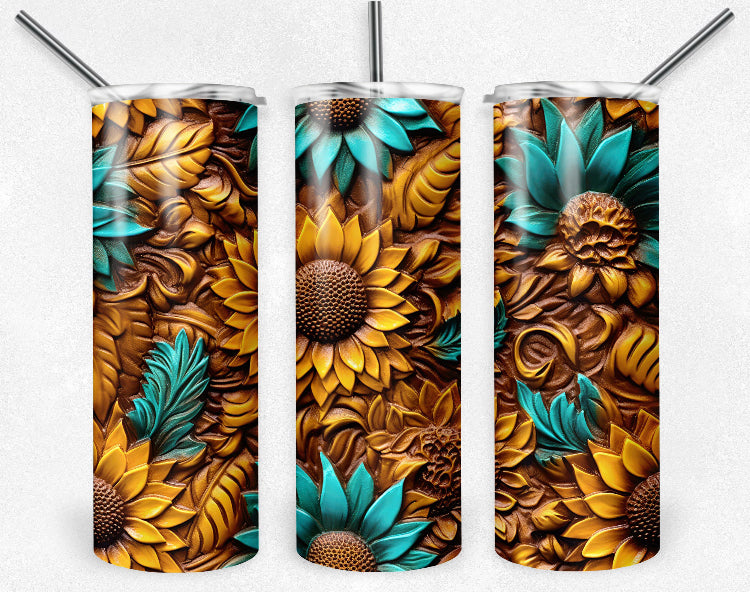 Sunflower 3D Tumbler