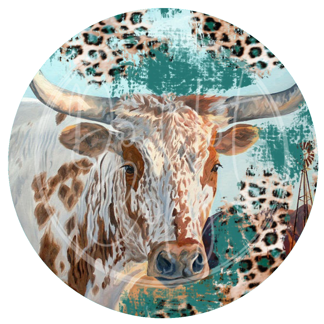 Longhorn Leopard Car Coaster Set