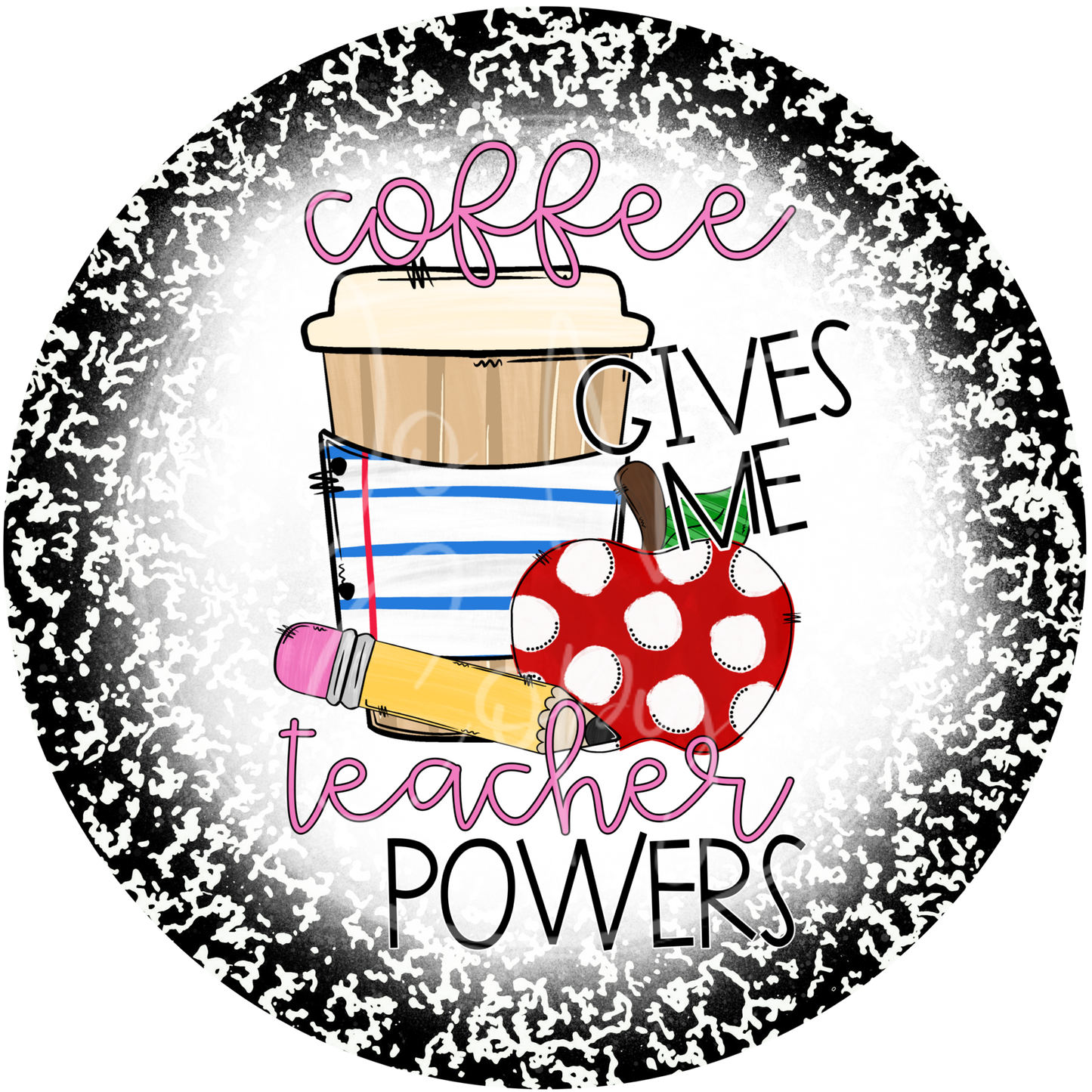 Coffee Gives Me Teacher Powers Car Coaster Set