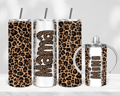 Mini & Me Leopard Mama Mini Tumbler Set