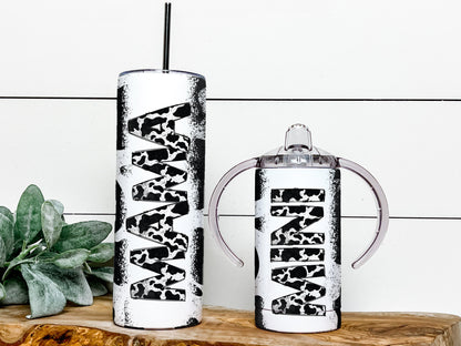 Mini & Me Cow Mama Mini Tumbler Set