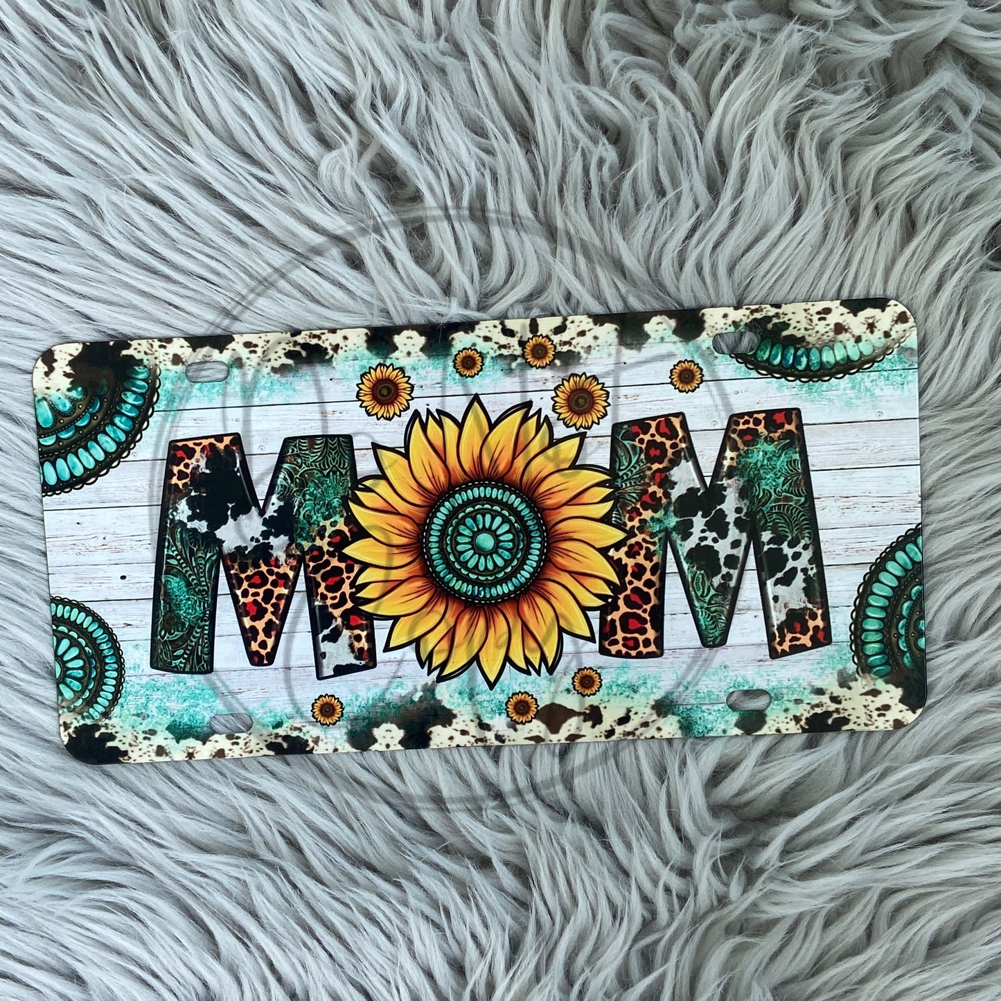 Sunflower Mom License Plate