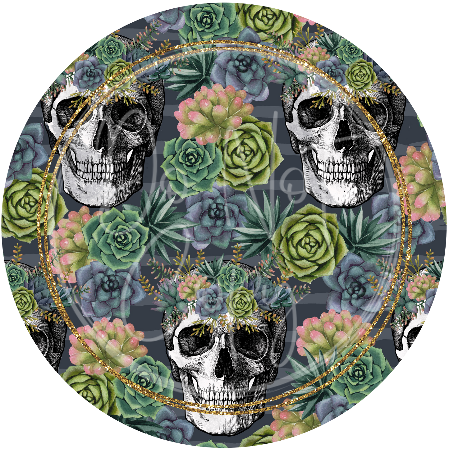 Flower Skull Car Coaster Set