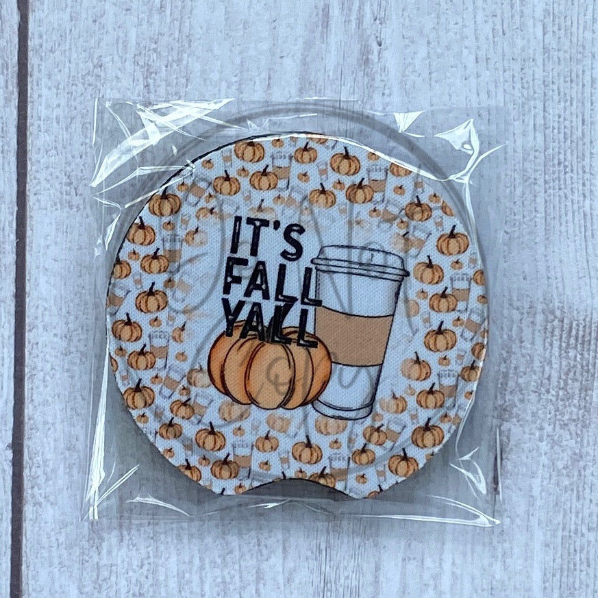 It's Fall Yall Car Coaster Set