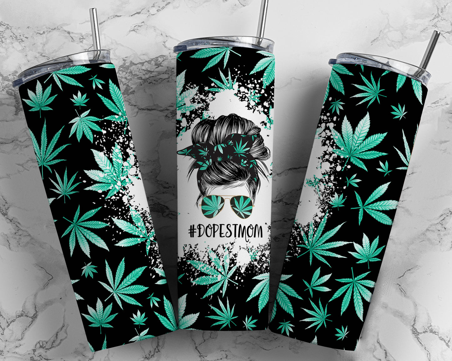 Dopest Mom Green Tumbler