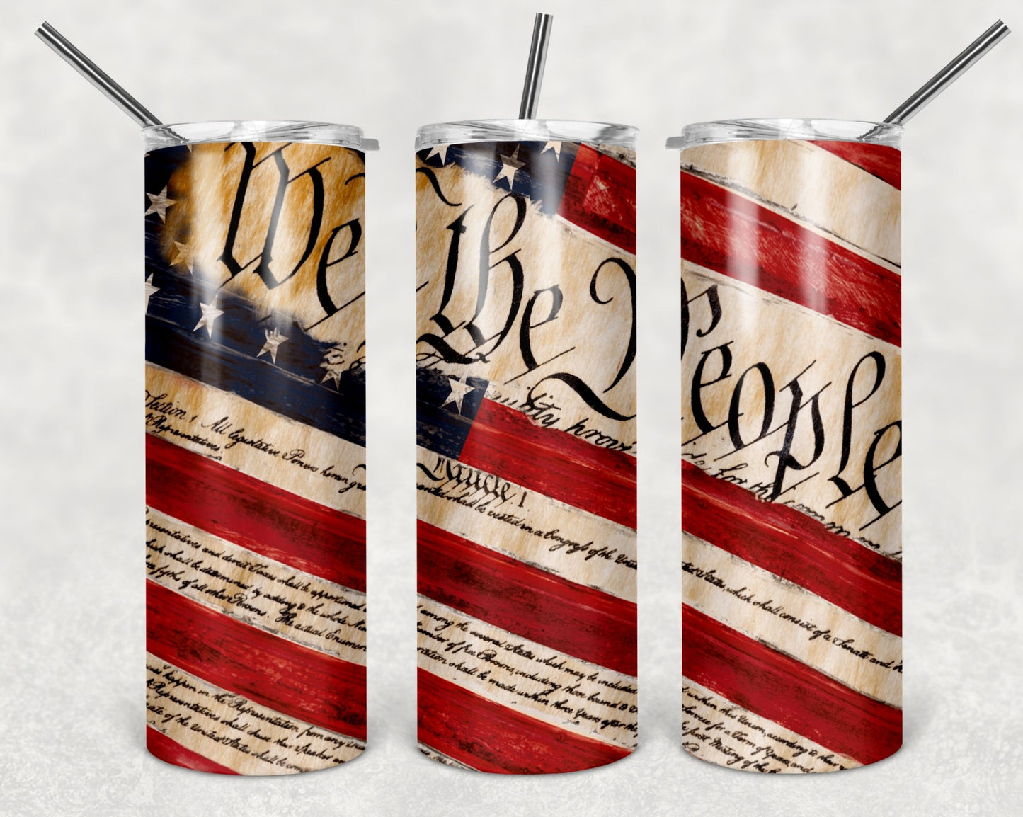 Patriotic Flag Tumbler