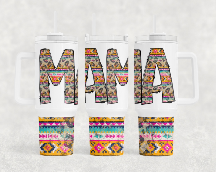 Aztec Mama BIG Tumbler with Handle