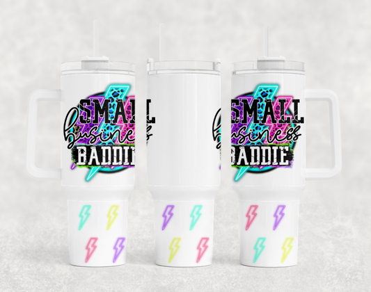 Small Business Baddie BIG Tumbler with Handle