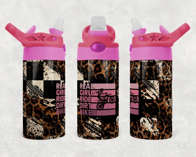 Real girls ride dirt bikes Kids Tumbler