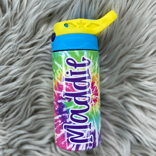 Rainbow Tie Dye Kids Tumbler