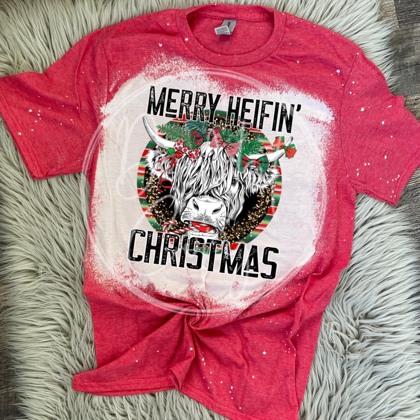 Merry Heifin' Christmas Red Tee