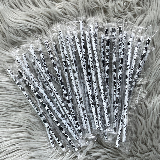 Patterned Plastic Straw