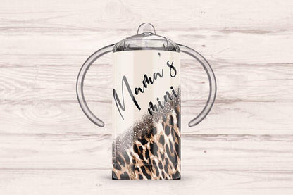 Mamas Mini Leopard Cream Kids Tumbler