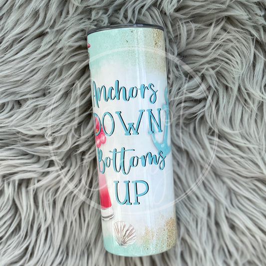 Anchors down bottoms up Tumbler