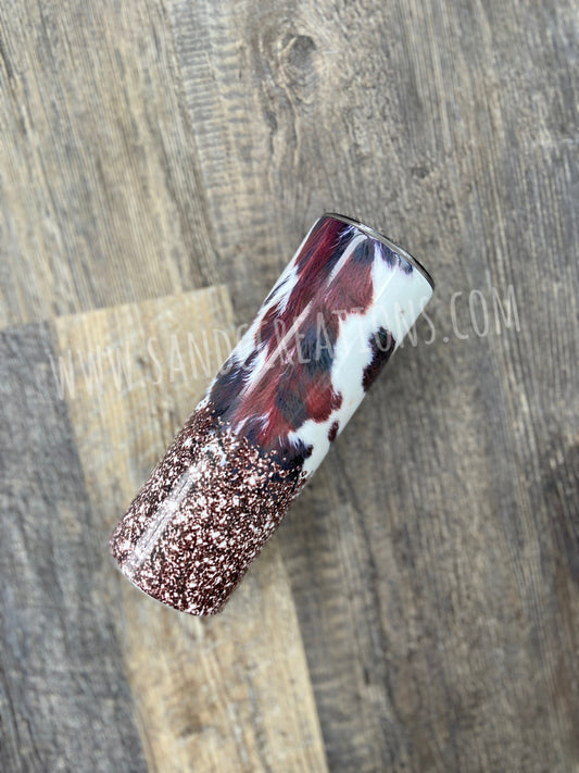 Cowhide glitter  Tumbler