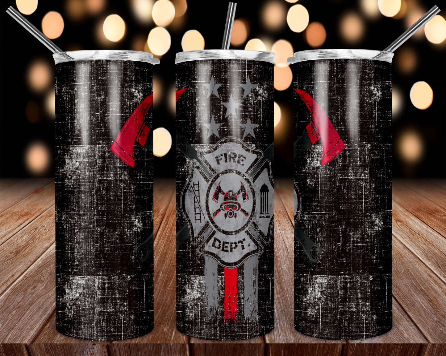 Fire Department Grunge  Tumbler