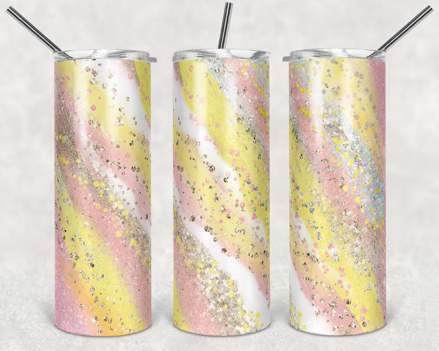 Pink and Yellow Milky Way Tumbler