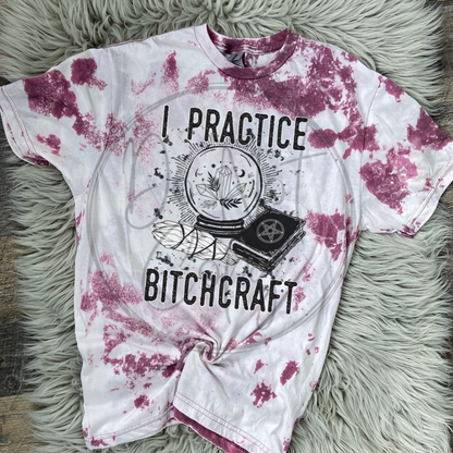 I practice bitchcraft Bleached Distressed Tee Shirt